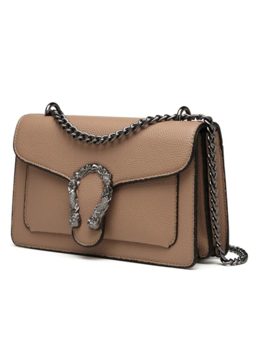 Crossbody Bag for Women Small Satchel Faux Leather Chain Strap